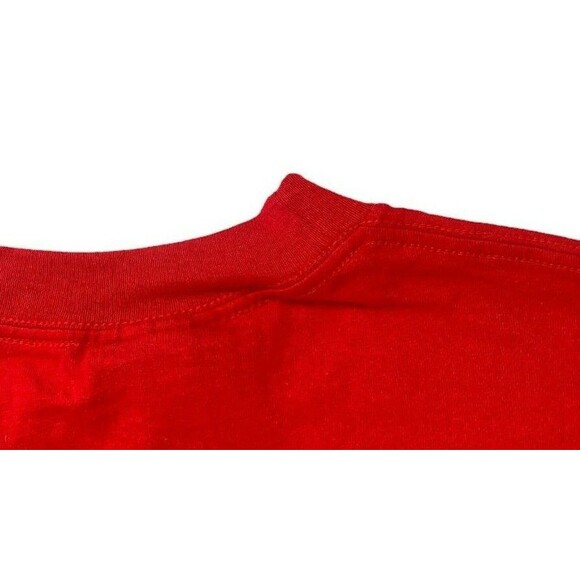 Bear Surfboards Logo Shirt Men Medium Vintage 1990's Surf Wave Graphic Red - Picture 8 of 10